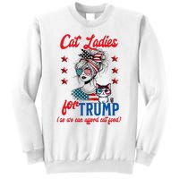 Cat Lady For Trump Funny Political Sweatshirt