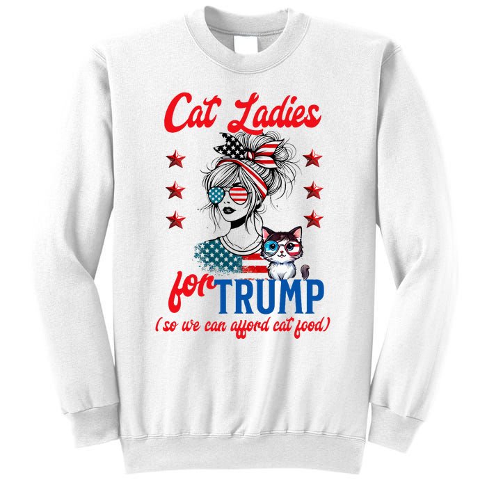 Cat Lady For Trump Funny Political Sweatshirt