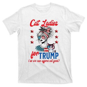 Cat Lady For Trump Funny Political T-Shirt