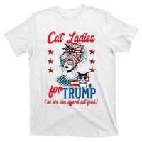 Cat Lady For Trump Funny Political T-Shirt