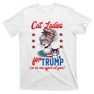 Cat Lady For Trump Funny Political T-Shirt