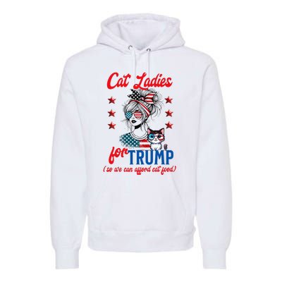 Cat Lady For Trump Funny Political Premium Hoodie