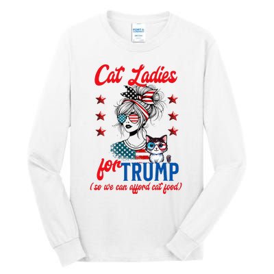 Cat Lady For Trump Funny Political Tall Long Sleeve T-Shirt