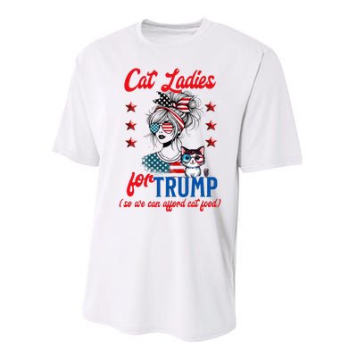 Cat Lady For Trump Funny Political Performance Sprint T-Shirt