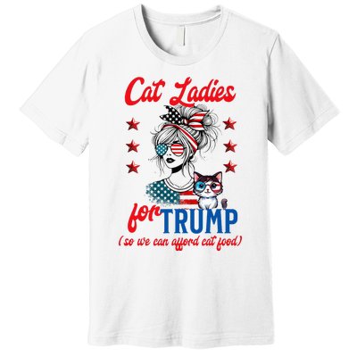 Cat Lady For Trump Funny Political Premium T-Shirt