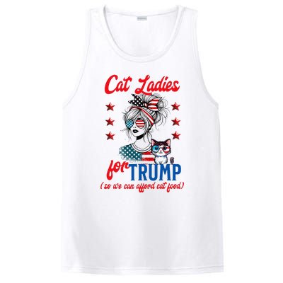 Cat Lady For Trump Funny Political PosiCharge Competitor Tank