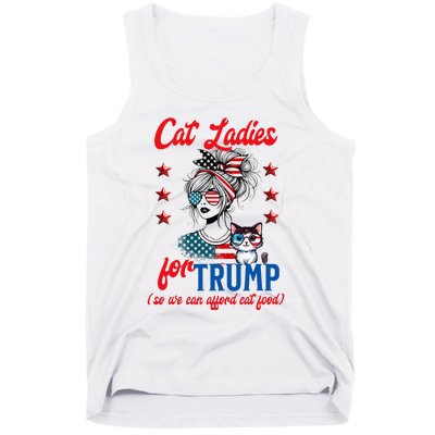 Cat Lady For Trump Funny Political Tank Top