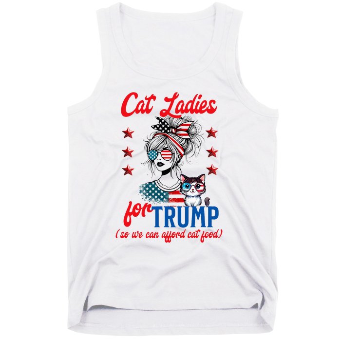 Cat Lady For Trump Funny Political Tank Top