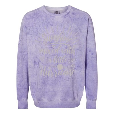 Country Life Fun Girl Sunshine Mixed With A Hurricane Colorblast Crewneck Sweatshirt