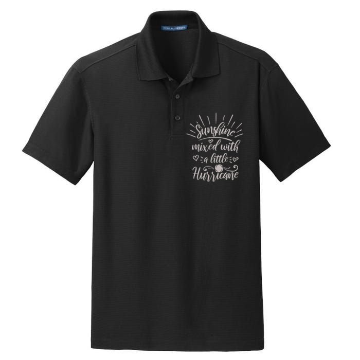 Country Life Fun Girl Sunshine Mixed With A Hurricane Dry Zone Grid Polo