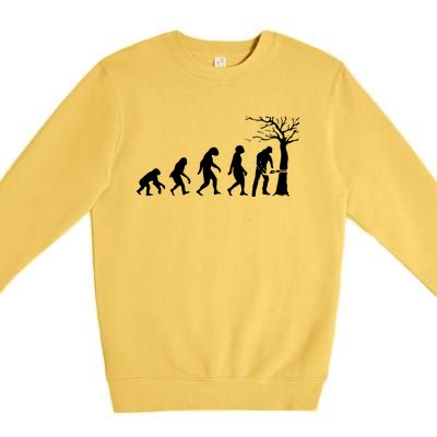 Cool Lumberjack For Women Logger Tree Cutter Arborist Premium Crewneck Sweatshirt