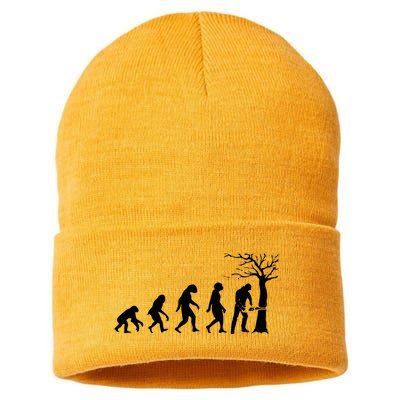 Cool Lumberjack For Women Logger Tree Cutter Arborist Sustainable Knit Beanie