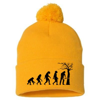 Cool Lumberjack For Women Logger Tree Cutter Arborist Pom Pom 12in Knit Beanie