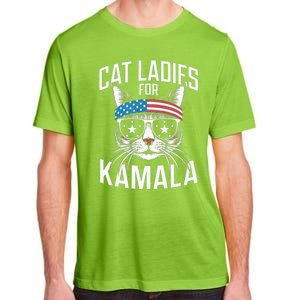 Cat Ladies For Kamala Funny Cat 2024 Adult ChromaSoft Performance T-Shirt