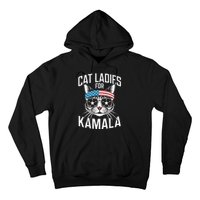 Cat Ladies For Kamala Funny Cat 2024 Hoodie