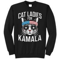 Cat Ladies For Kamala Funny Cat 2024 Sweatshirt