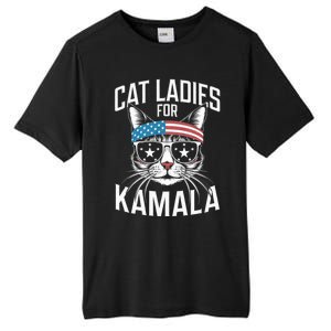 Cat Ladies For Kamala Funny Cat 2024 Tall Fusion ChromaSoft Performance T-Shirt