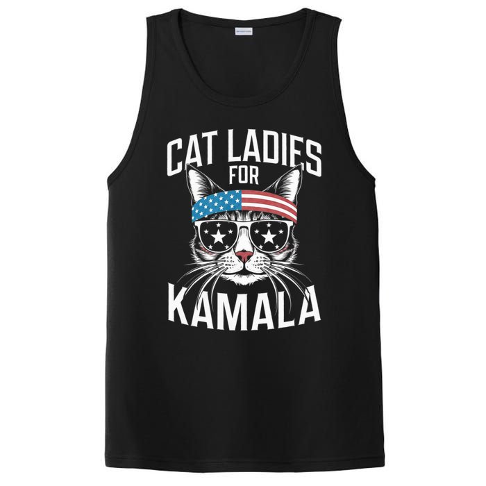 Cat Ladies For Kamala Funny Cat 2024 PosiCharge Competitor Tank