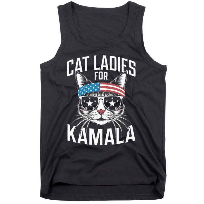 Cat Ladies For Kamala Funny Cat 2024 Tank Top