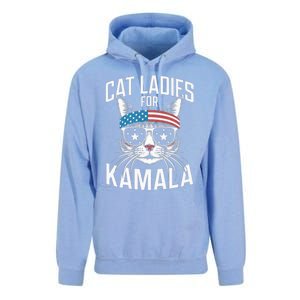 Cat Ladies For Kamala Funny Cat 2024 Unisex Surf Hoodie