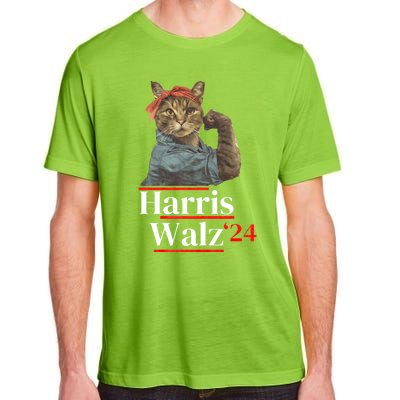 Cat Ladies For Kamala Walz Funny Cat 2024 President Adult ChromaSoft Performance T-Shirt