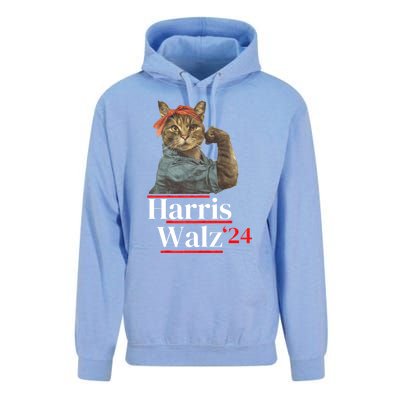 Cat Ladies For Kamala Walz Funny Cat 2024 President Unisex Surf Hoodie