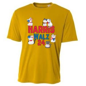 Cat Ladies For Harris Waltz 2024 Election Cooling Performance Crew T-Shirt