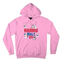 Cat Ladies For Harris Waltz 2024 Election Hoodie