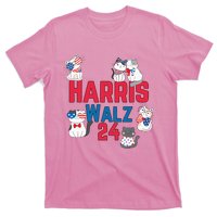 Cat Ladies For Harris Waltz 2024 Election T-Shirt