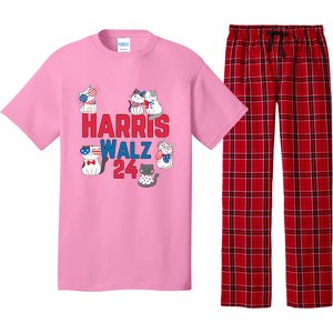 Cat Ladies For Harris Waltz 2024 Election Pajama Set