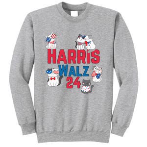 Cat Ladies For Harris Waltz 2024 Election Sweatshirt