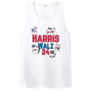 Cat Ladies For Harris Waltz 2024 Election PosiCharge Competitor Tank