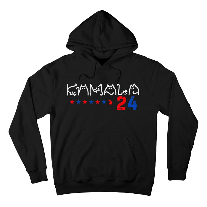 Cat Ladies For Kamala Cat 2024 President Kamala Harris Hoodie