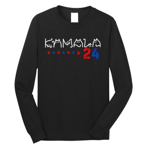 Cat Ladies For Kamala Cat 2024 President Kamala Harris Long Sleeve Shirt