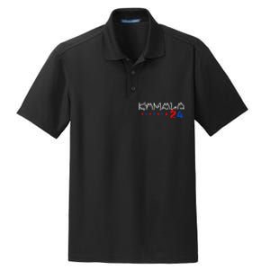 Cat Ladies For Kamala Cat 2024 President Kamala Harris Dry Zone Grid Polo