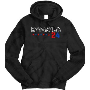 Cat Ladies For Kamala Cat 2024 President Kamala Harris Tie Dye Hoodie