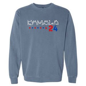 Cat Ladies For Kamala Cat 2024 President Kamala Harris Garment-Dyed Sweatshirt