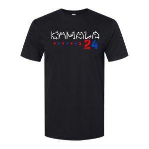 Cat Ladies For Kamala Cat 2024 President Kamala Harris Softstyle CVC T-Shirt