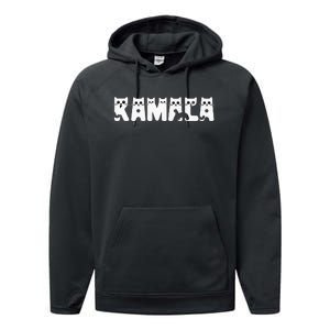 Cat Ladies For Kamala Cat Typography Alphabet Cute Premium Performance Fleece Hoodie