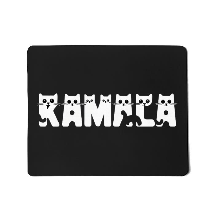 Cat Ladies For Kamala Cat Typography Alphabet Cute Premium Mousepad