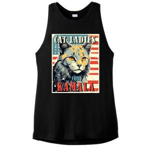 Cat Ladies For Kamala Funny Cat 2024 Ladies PosiCharge Tri-Blend Wicking Tank