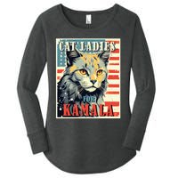 Cat Ladies For Kamala Funny Cat 2024 Women's Perfect Tri Tunic Long Sleeve Shirt