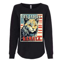 Cat Ladies For Kamala Funny Cat 2024 Womens California Wash Sweatshirt