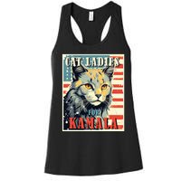 Cat Ladies For Kamala Funny Cat 2024 Women's Racerback Tank