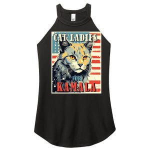 Cat Ladies For Kamala Funny Cat 2024 Women's Perfect Tri Rocker Tank