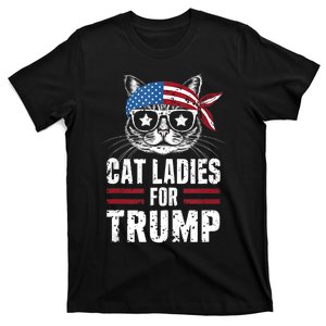 Cat Ladies For Trump Donald Trump 2024 T-Shirt