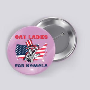 Cat Ladies For Kamala Funny Cat Lady 2024 Button