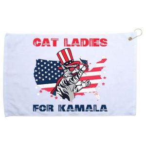 Cat Ladies For Kamala Funny Cat Lady 2024 Grommeted Golf Towel