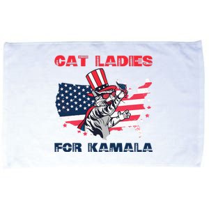 Cat Ladies For Kamala Funny Cat Lady 2024 Microfiber Hand Towel