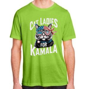 Cat Ladies For Kamala 2024 President Kamala Harris Adult ChromaSoft Performance T-Shirt